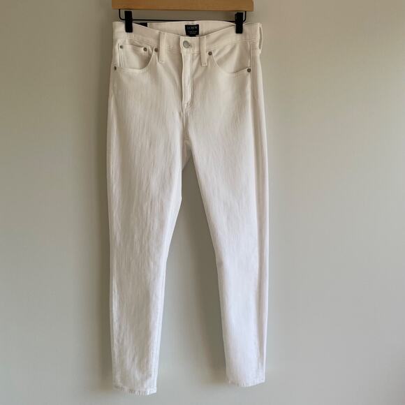 J. Crew Denim - J Crew Jeans Womens Mid-Rise Skinny Size 29 White Ankle Stretch Classic Nwt